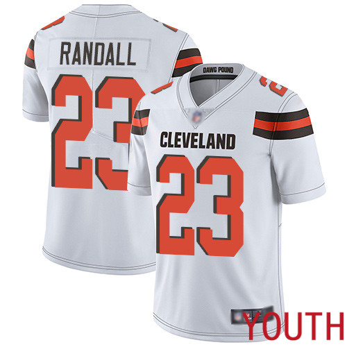 Cleveland Browns Damarious Randall Youth White Limited Jersey #23 NFL Football Road Vapor Untouchable